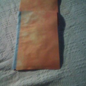 Set of two 9x 6 blue and Orange Scrapbook
